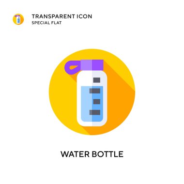 Su şişesi vektör simgesi. Düz çizim. EPS 10 vektörü.