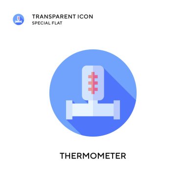 Termometre vektör simgesi. Düz çizim. EPS 10 vektörü.