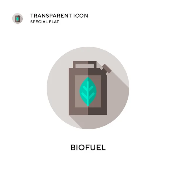 Ícone Vetorial Biocombustível Ilustração Estilo Plano Vetor Eps — Vetor de Stock