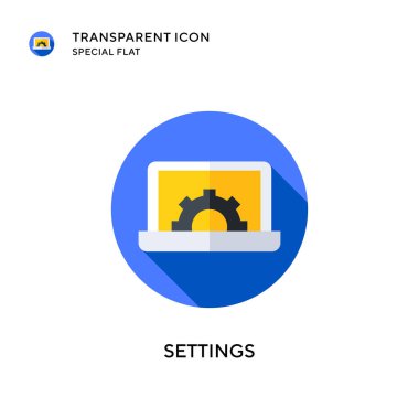 Ayarlar vektör simgesi. Düz çizim. EPS 10 vektörü.