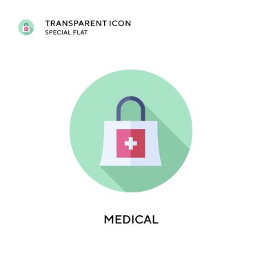 Tıbbi vektör ikonu. Düz çizim. EPS 10 vektörü.