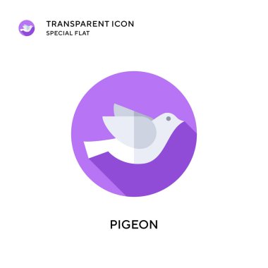 Güvercin vektör ikonu. Düz çizim. EPS 10 vektörü.