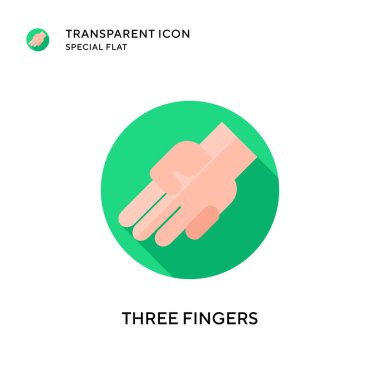 Üç parmak vektör simgesi. Düz çizim. EPS 10 vektörü.
