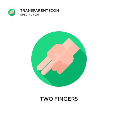 İki parmak vektör simgesi. Düz çizim. EPS 10 vektörü.