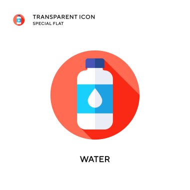 Su vektör simgesi. Düz çizim. EPS 10 vektörü.