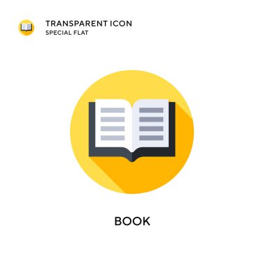 Kitap vektör simgesi. Düz çizim. EPS 10 vektörü.