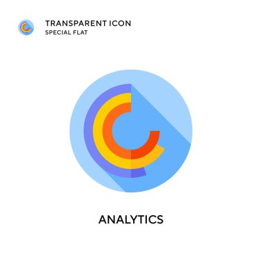 Analitik vektör simgesi. Düz çizim. EPS 10 vektörü.