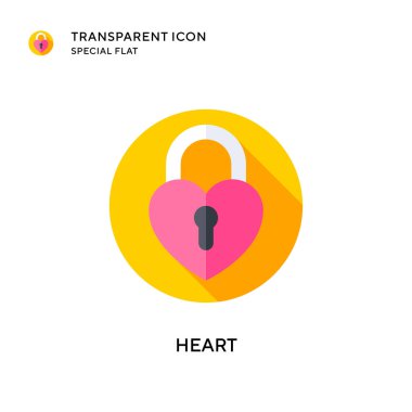 Kalp vektör simgesi. Düz çizim. EPS 10 vektörü.