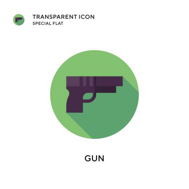 Silah vektör simgesi. Düz çizim. EPS 10 vektörü.