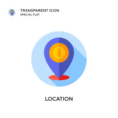 Konum vektör simgesi. Düz çizim. EPS 10 vektörü.