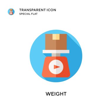 Ağırlık vektör simgesi. Düz çizim. EPS 10 vektörü.