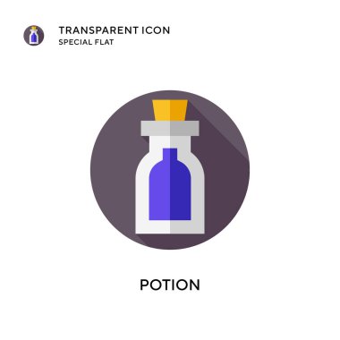 İksir vektör simgesi. Düz çizim. EPS 10 vektörü.