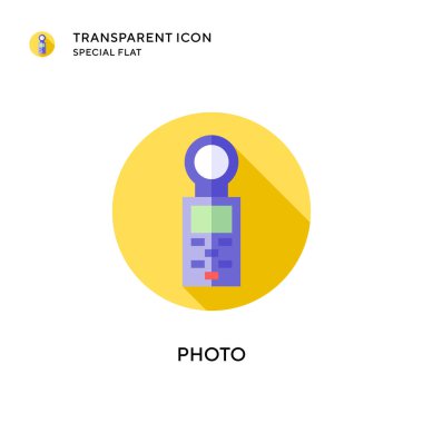 Fotoğraf vektör simgesi. Düz çizim. EPS 10 vektörü.