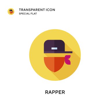Rapçi vektör ikonu. Düz çizim. EPS 10 vektörü.