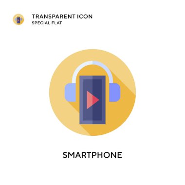 Akıllı telefon vektör simgesi. Düz çizim. EPS 10 vektörü.
