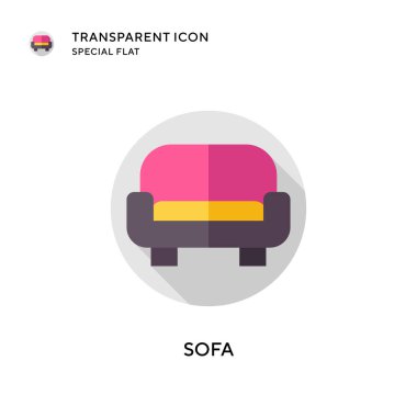 Koltuk vektör simgesi. Düz çizim. EPS 10 vektörü.