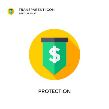 Koruma vektör simgesi. Düz çizim. EPS 10 vektörü.