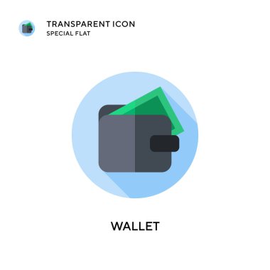 Cüzdan vektör simgesi. Düz çizim. EPS 10 vektörü.