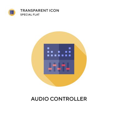 Ses denetleyici vektör simgesi. Düz çizim. EPS 10 vektörü.