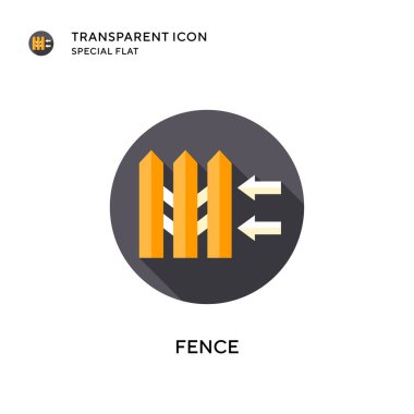 Çit vektör simgesi. Düz çizim. EPS 10 vektörü.