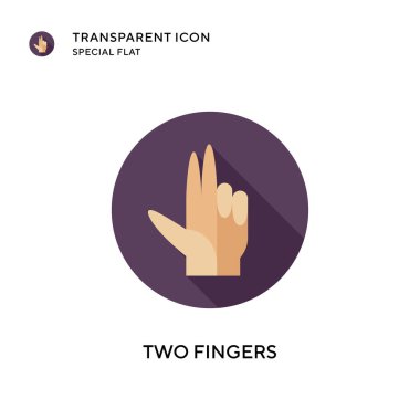 İki parmak vektör simgesi. Düz çizim. EPS 10 vektörü.