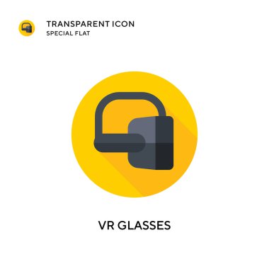 VR gözlük vektör simgesi. Düz çizim. EPS 10 vektörü.