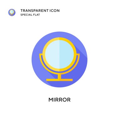 Ayna vektör simgesi. Düz çizim. EPS 10 vektörü.