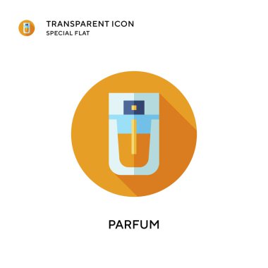 Parfüm vektör simgesi. Düz çizim. EPS 10 vektörü.