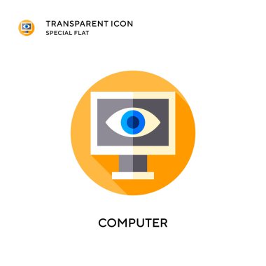 Bilgisayar vektör simgesi. Düz çizim. EPS 10 vektörü.