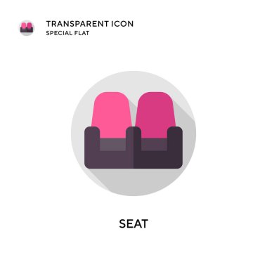 Koltuk vektör simgesi. Düz çizim. EPS 10 vektörü.