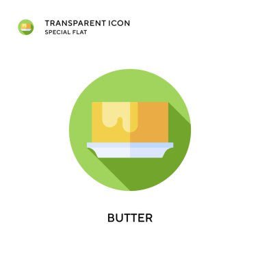 Tereyağı vektör simgesi. Düz çizim. EPS 10 vektörü.