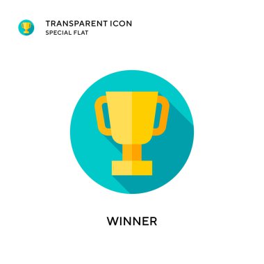 Kazanan vektör simgesi. Düz çizim. EPS 10 vektörü.