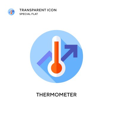 Termometre vektör simgesi. Düz çizim. EPS 10 vektörü.