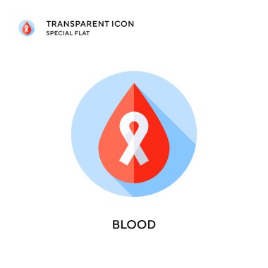 Kan vektör ikonu. Düz çizim. EPS 10 vektörü.