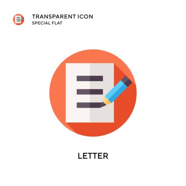 Harf vektör simgesi. Düz çizim. EPS 10 vektörü.