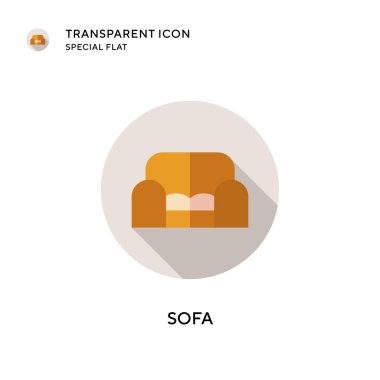 Koltuk vektör simgesi. Düz çizim. EPS 10 vektörü.