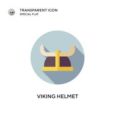 Viking miğfer vektör simgesi. Düz çizim. EPS 10 vektörü.