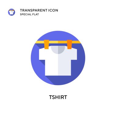 Tshirt vektör simgesi. Düz çizim. EPS 10 vektörü.