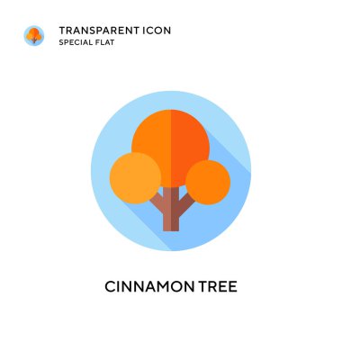 Tarçın ağacı vektör simgesi. Düz çizim. EPS 10 vektörü.