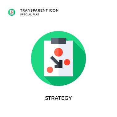 Strateji vektör simgesi. Düz çizim. EPS 10 vektörü.