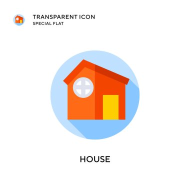 Ev vektör simgesi. Düz çizim. EPS 10 vektörü.