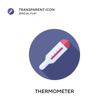 Termometre vektör simgesi. Düz çizim. EPS 10 vektörü.