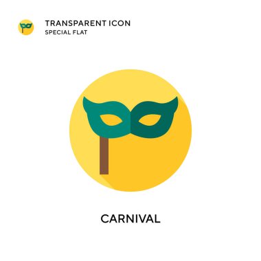 Karnaval vektör simgesi. Düz çizim. EPS 10 vektörü.