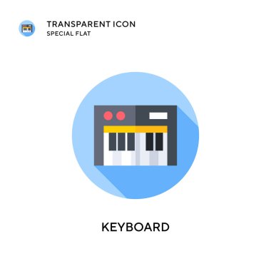 Klavye vektör simgesi. Düz çizim. EPS 10 vektörü.