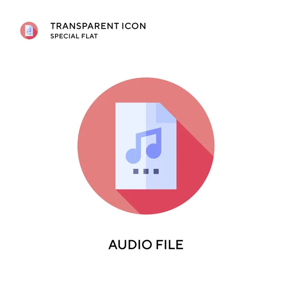 Audio File Vector Icon Flat Style Illustration Eps Vector — Stock Vector