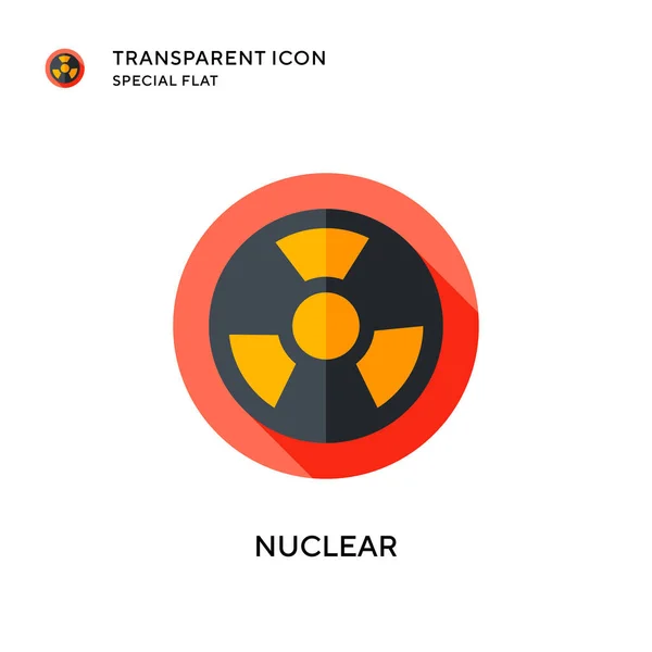 Icono Del Vector Nuclear Ilustración Estilo Plano Eps Vector — Vector de stock