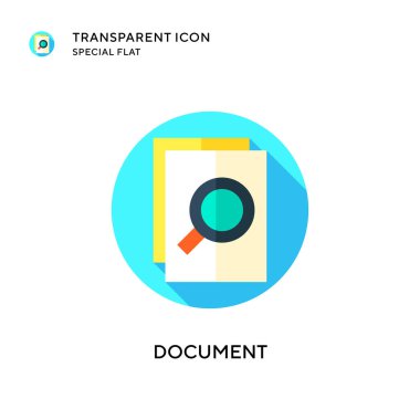 Belge vektör simgesi. Düz çizim. EPS 10 vektörü.