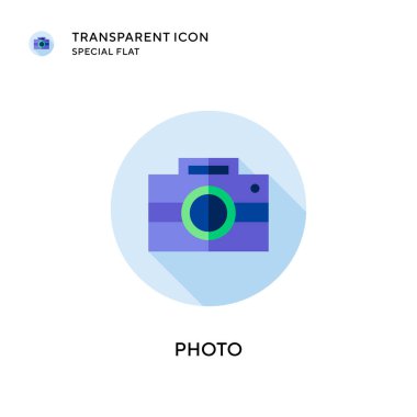 Fotoğraf vektör simgesi. Düz çizim. EPS 10 vektörü.