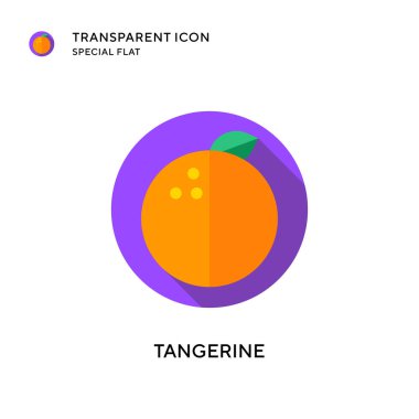 Mandalina vektör simgesi. Düz çizim. EPS 10 vektörü.