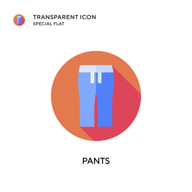 Pantolon vektör simgesi. Düz çizim. EPS 10 vektörü.